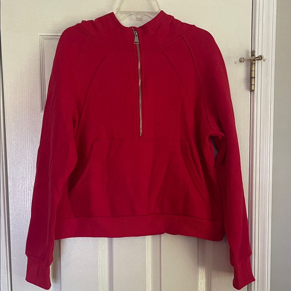 Red Women's Half-Zip Sweatshirt